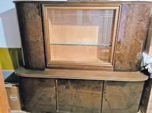 11253211_10_1 Über 66 Jahre alt Nussbaum massiv von Möbelschreinerei seinerzeit gefertigt L180xB50xH160 ,Preis VHS 150 Euro