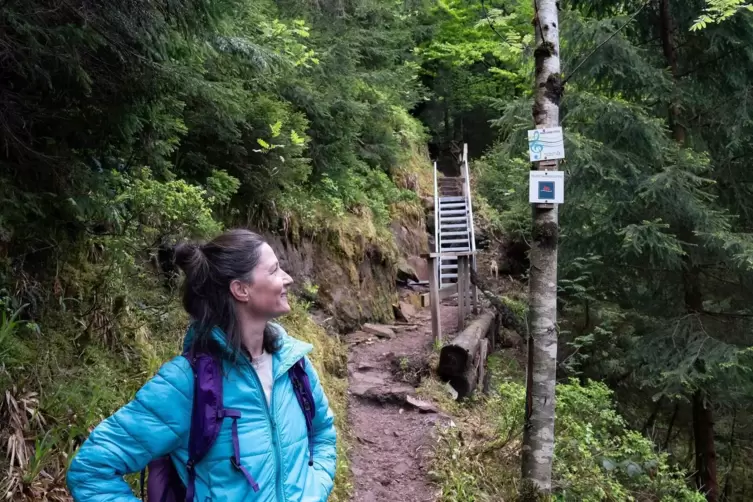 Auf dem Weg in Richtung Teufelskanzel geht es auf kleinen Pfaden entlang. 