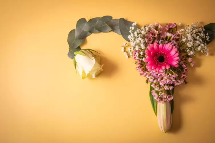 Weibliches Reproduktionssystem aus Blumen
