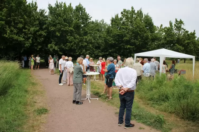Das Ehepaar hat auch an einen Pavillon als Sonnenschutz und f&uuml;r den Fall eines Schauers gedacht.