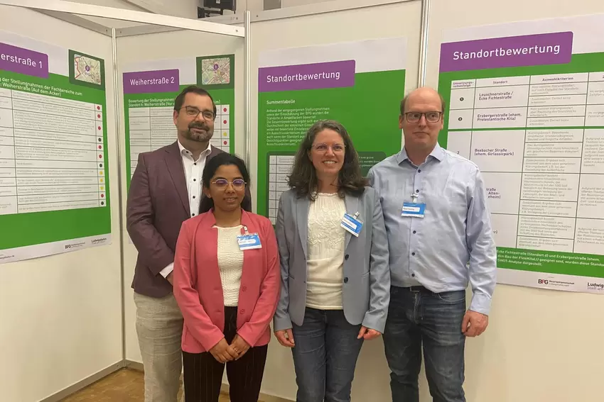 Standen Rede und Antwort (von links): Dezernent Lars Pletscher, Shruthi Podduturi, Nadine Hainbuch (jeweils BPG) und Pascal Thüm