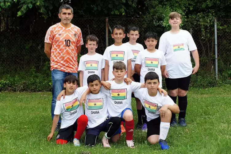 Team Ghana, Gruppe B (Breitweisen-GS I), vorne von links: Subhi Kurdiye, Subhi Kurdiya, Leon Meisinger, Sascha Kastanda. Hinten 