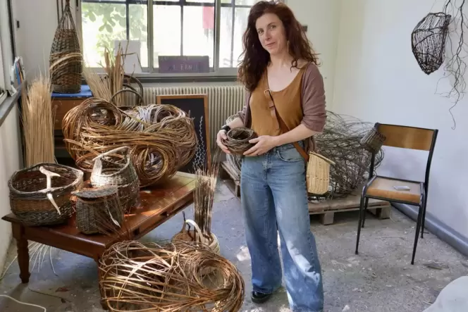 Aktuell arbeitet Lucy Rocchitelli in einer früheren Vergolderfabrik in Meisenthal.