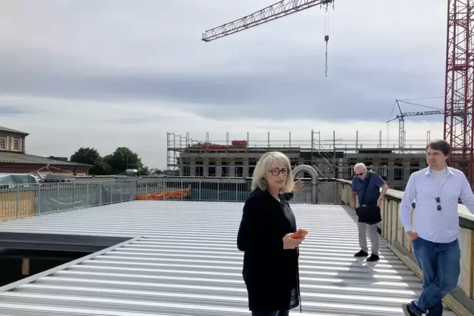 Auf dem Dach des Postgebäudes entsteht eine »Unternehmerterrasse«, wie WEG-Geschäftsführerin Karin Henneke erläuterte.