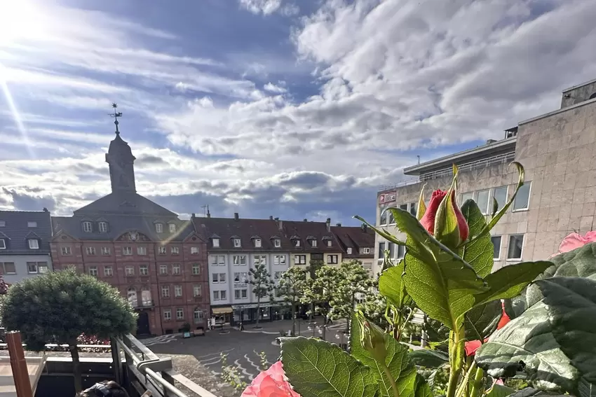 Sonniger Ausblick auf den Schlossplatz.