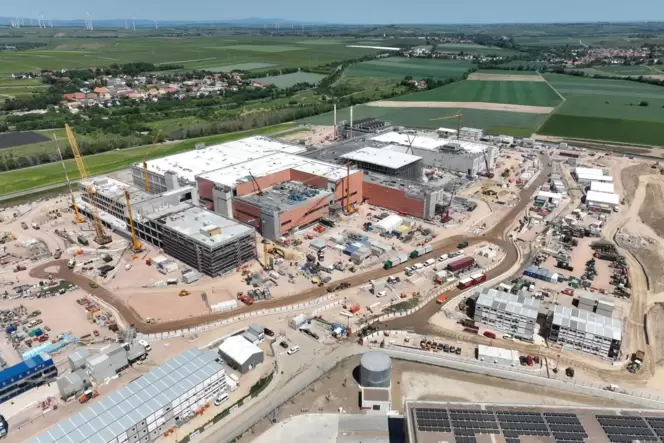Die Baustelle von Eli Lilly in Alzey.