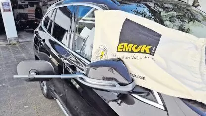 EMUK Wohnwagenspiegel für BMW X1 F48 Bj.2015-2023 ,Sehr stabile Ausführungen aus Metall , vibrationsfreie Sicht nach hinten. Ei