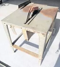 11254601_10_1 Ältere, stabile, voll funktionsfähige Tischkreissäge für Bau-, Holz sägen oder Hobby, Höhe 0,80 m, Sägetisch 0,70 m x 0,60 m, Sä