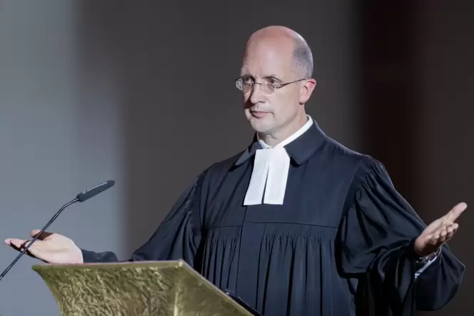 Präses Thorsten Latzel will sich über die aktuelle Situation der Abteikirche informieren.