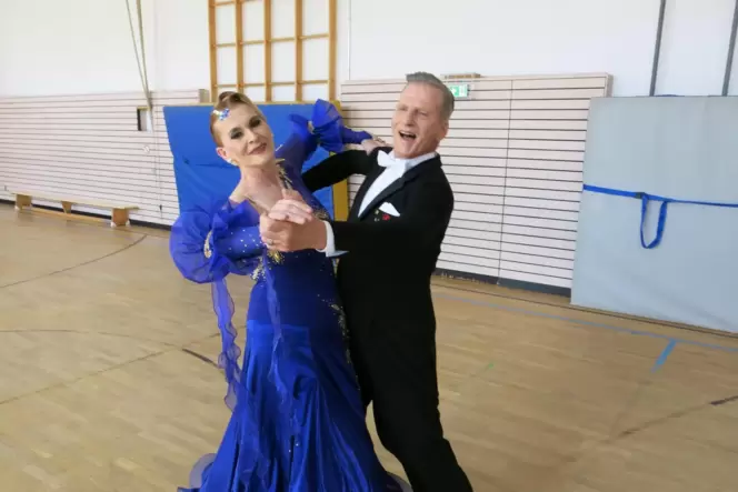 International auf dem Parkett: Werner und Christine Bücklein von Grün-Gold Speyer.