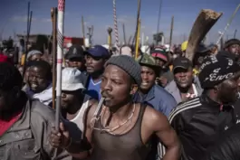 Protestaktion in Johannesburg: Die Wut richtet sich nicht nur gegen undokumentierte Ausländer.