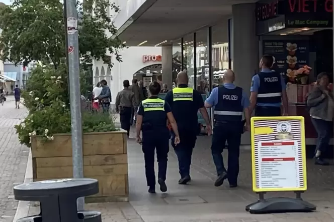 Gemeinsam unterwegs: Kräfte von Polizei und Ordnungsamt.