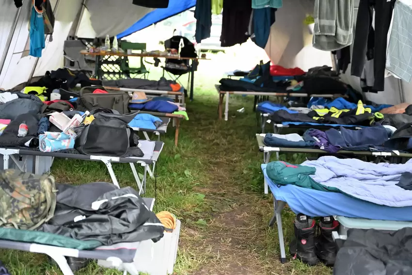 Auf unnötigen Luxus wird beim Schlafen im Zeltlager auf dem Jugendzeltplatz Hauenstein verzichtet.