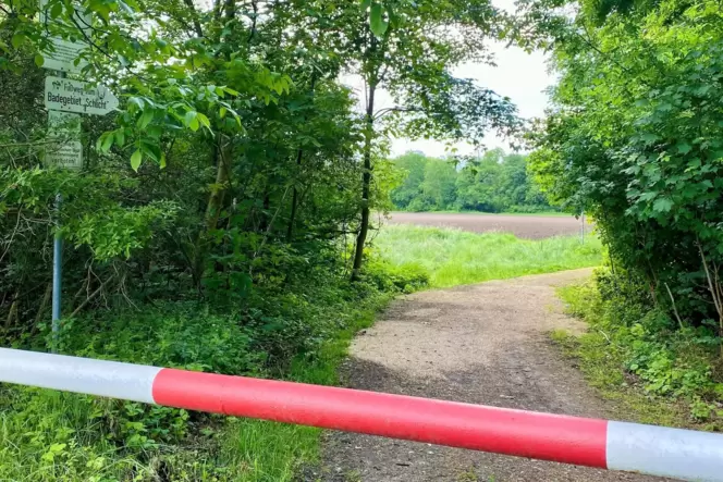 Auf dieser Fläche (im Hintergrund) zwischen Parkplatz und Schlicht-Badestrand ist eine Tiefengeothermie-Anlage zur Wärmegewinnun
