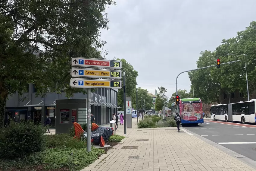 In der Stadtmitte gibt es beispielsweise keinen Hinweis auf das Parkhaus im »K in Lautern«