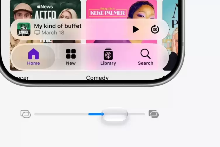 iOS 27: St&auml;rke vom Liquid-Glass-Effekt l&auml;sst sich einstellen