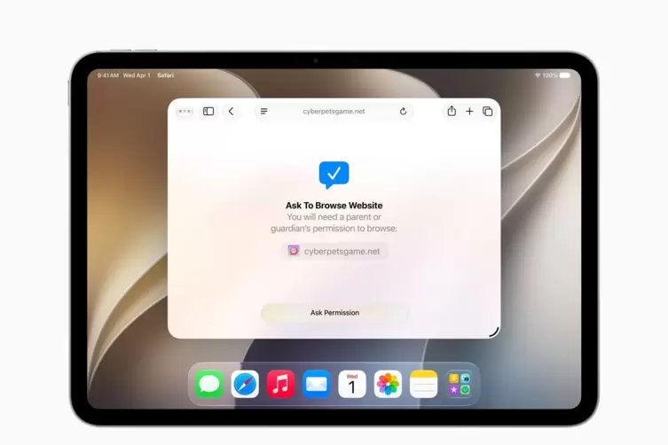iOS 27: Website-Anfrage vom Kinder-Konto