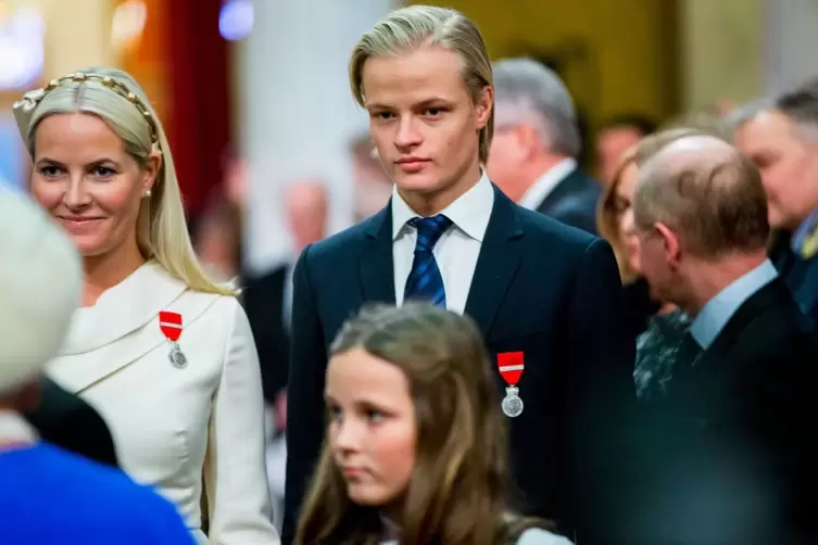 Mette-Marit und ihr Sohn Marius Borg H&oslash;iby