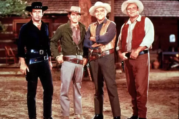 Die Familie Cartwright, rechts Dan Blocker.