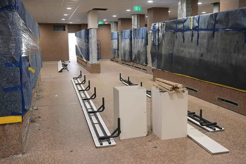 Es erinnert nicht mehr viel an die alten Umkleiden.
