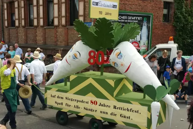 Endlich rollt der Rettich wieder: Zum ersten Mal seit zehn Jahren gibt es am Sonntag einen Rettichfestumzug.