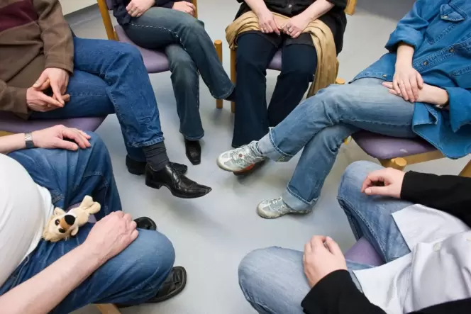 Patienten während einer Gruppentherapie