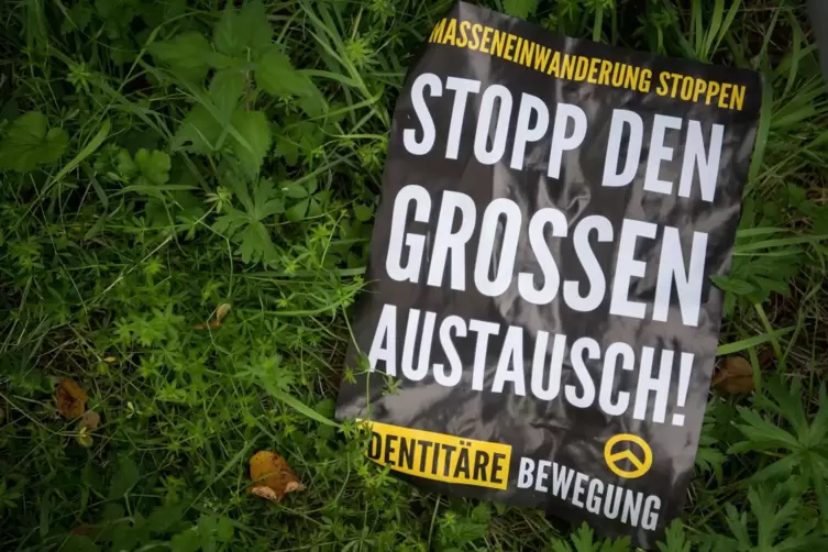Aufkleber der Identit&auml;ren Bewegung