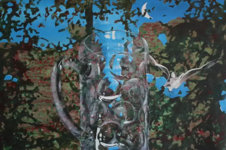 Lothar Kaspar: „Wurm Mondscheintrunken“ (Ausschnitt).