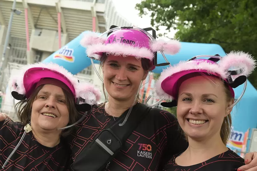 Fürs Referat Umweltschutz der Stadt Kaiserslautern gingen Petra Gass, Bianca Bernhardt und Diana Neubert (von links) auf die Str