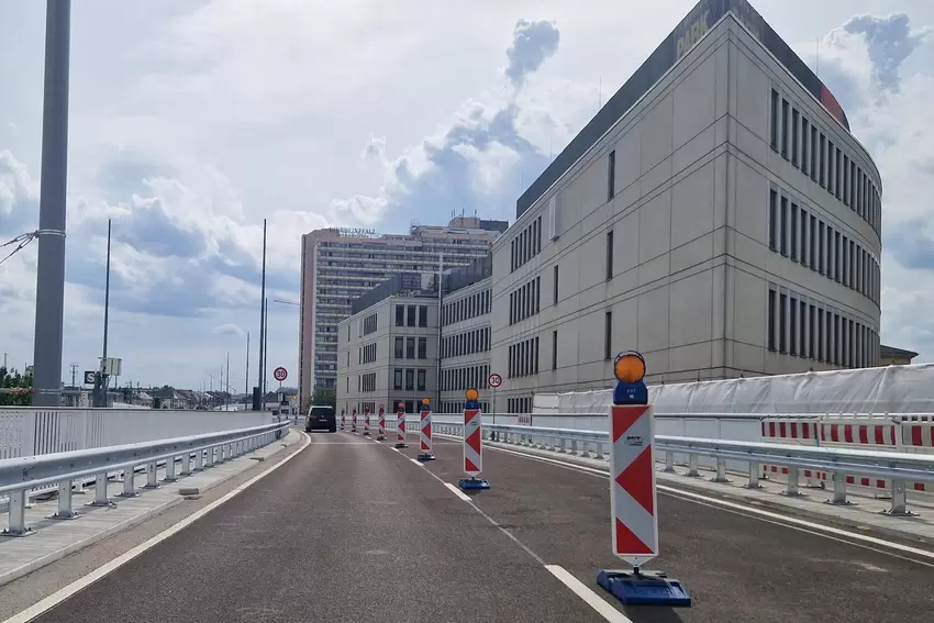 Am 3. Juli wird die neue Hochstraße Süd eröffnet, die Abfahrt Heinigstraße ist seit Ende Mai bereits befahrbar.