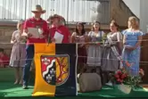 Geschichten werden das ganze Jahr über gesammelt, das Schreiben dauere dann nur einen Tag: Timo Krämer und Marina Orth beim Vort