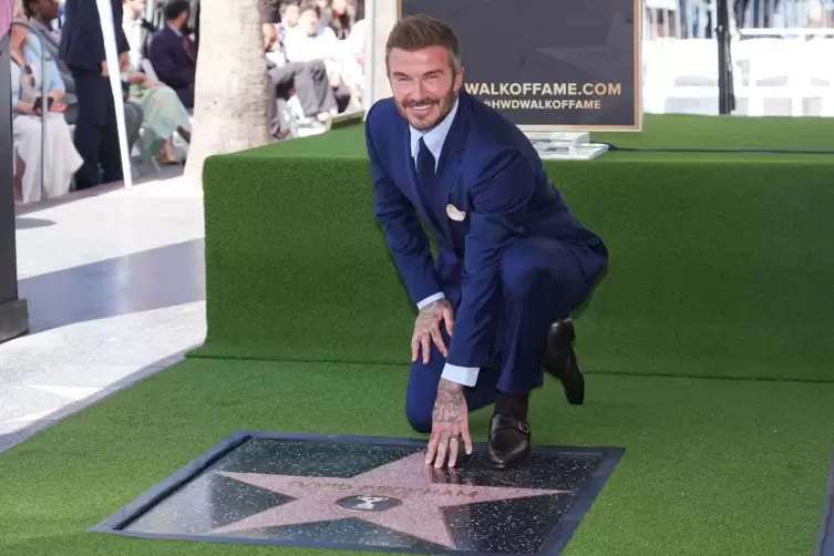 Stern auf dem Hollywood Walk of Fame f&uuml;r David Beckham