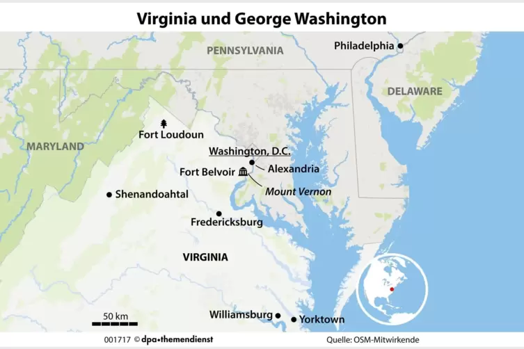 Virginia und Georges Washington