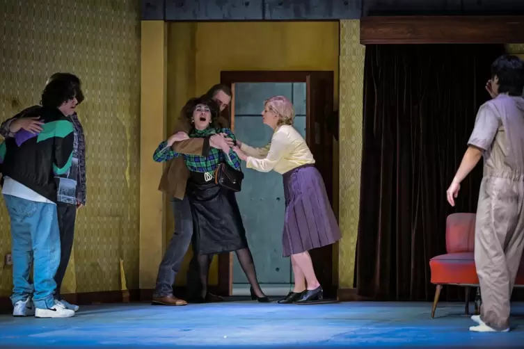 Szene aus der Pfalztheater-Produktion der Oper &bdquo;Dead Man Walking&ldquo;. 