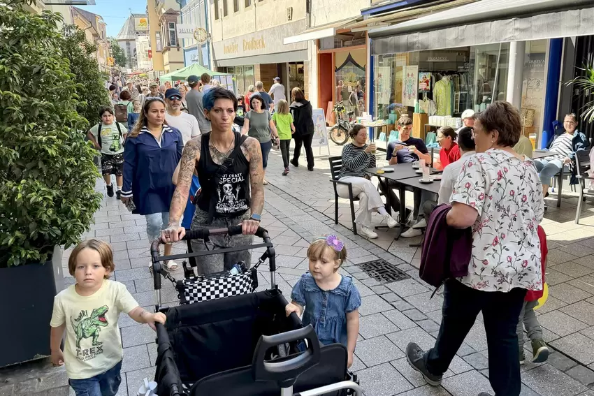Der Kindertag sorgte für eine belebte Fußgängerzone.