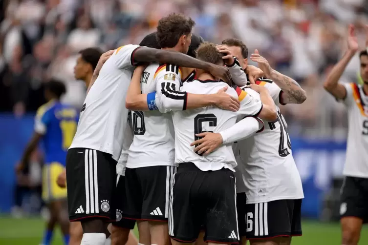 Das deutsche Team pr&auml;sentierte sich als eine harmonische Einheit gegen Cura&ccedil;ao. 