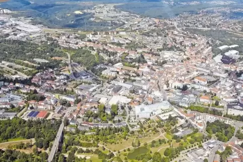 Luftbild von Pirmasens.