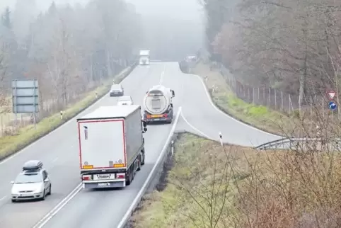 An der B-10-Brücke Hermersbergerhof, rechts von der B 10, in Richtung Hauenstein, sollen Parkplätze für Lastwagen entstehen.