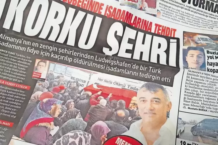 Korku Sehri („Stadt der Angst“) titelt die türkische Zeitung Sabah nach dem Mordfall Torun.