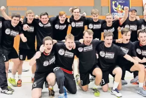 Lassen die Freude raus: die Handballer der HSG Dudenhofen/Schifferstadt.