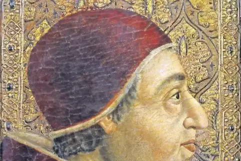Der Skandalpapst: Alexander VI. (1492-1503) aus dem Hause Borgia, porträtiert in Öl und Gold auf Holz, um 1495.