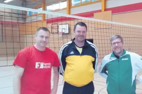 Die Trainer von Steinwenden/Weilerbach von links: Stefan Schirra, Michael Fara und Jochen Zimmermann.