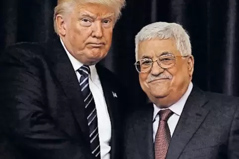 Warmer Händedruck statt konkreter Zusagen: Trump und Abbas in Bethlehem.