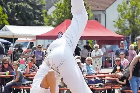 Der Sportclub Mutterstadt zeigte beim Fest der Vereine auch die brasilianische Kampfkunst Capoeira.