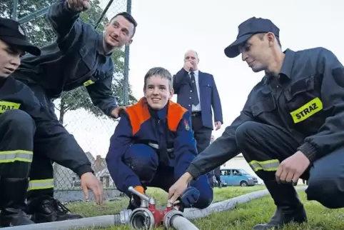 Im Programm: eine deutsch-polnische Feuerwehrübung.