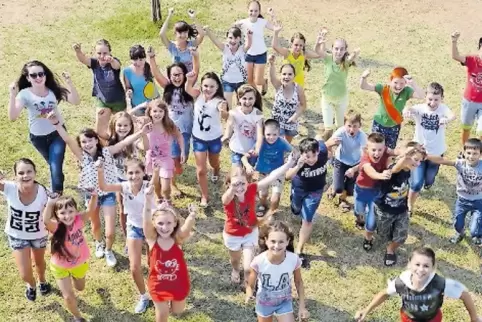 Fühlen sich wohl in Berghausen: Kinder aus Weißrussland.