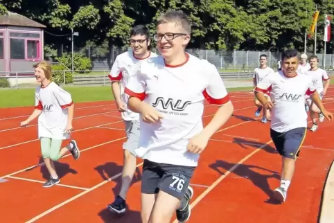 Lauffreudig: die Jugendlichen aus der Pestalozzi-Schule.