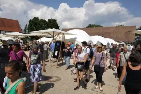 Die Veranstalter zeigen sich mit dem Zuspruch zum BASF-Bauernmarkt zufrieden.  Foto: 