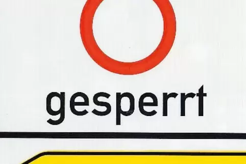 Die Auffahrt auf die A61 bei Gundersheim nach Ludwigshafen wird gesperrt.