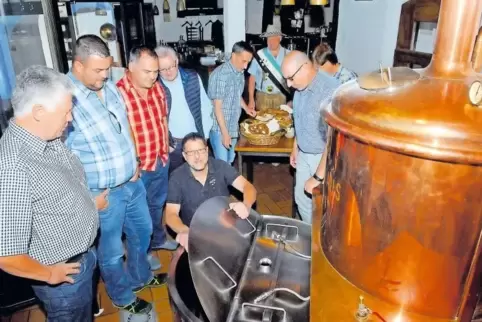 Herzstück der Brauerei am Turm ist der kupferne Kessel.